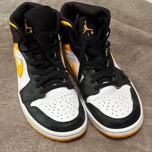 Nike Black and Yellow Air Jordans